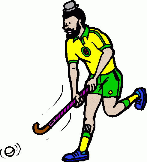 Field Hockey Player Illustration - Dynamic Action Clipart