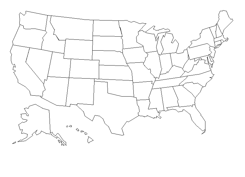 Free Usa Map With States Black And White, Download Free Usa Map With ...