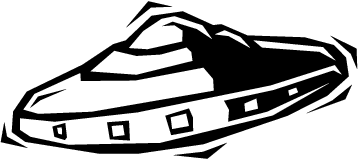 Black-and-white stylized illustration of a sleek personal watercraft or jet ski in motion.