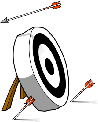 Archery Target with Arrows Illustration | Precision & Practice Visual
