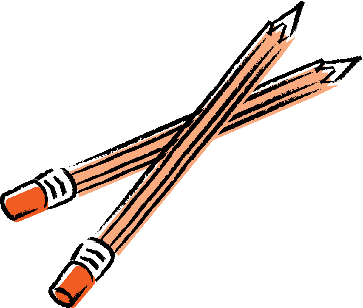 Pencil clipart black and white free clipart image 2 