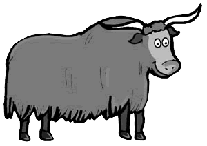 Friendly Cartoon Yak Illustration - Free to Use for Educational Content