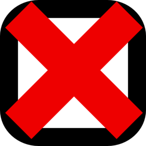 Red X Icon - Error, Cancel, and Prohibition Symbol for Web and UI Design