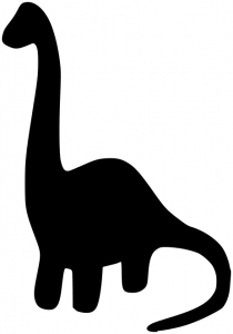 Sauropod Dinosaur Silhouette - Free Vector Illustration for Education & Design