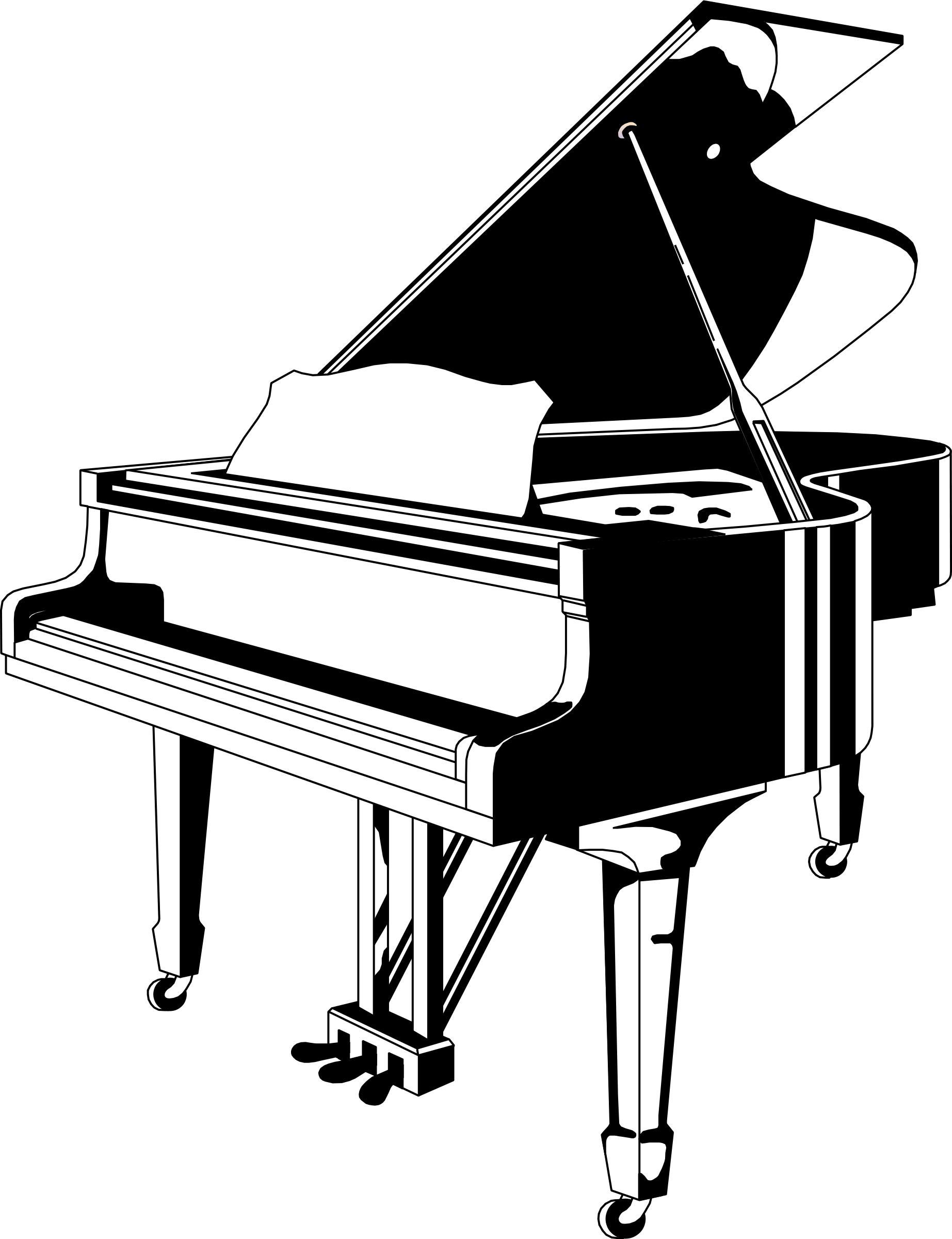 Grand Piano Illustration - Classic Musical Instrument Vector Art