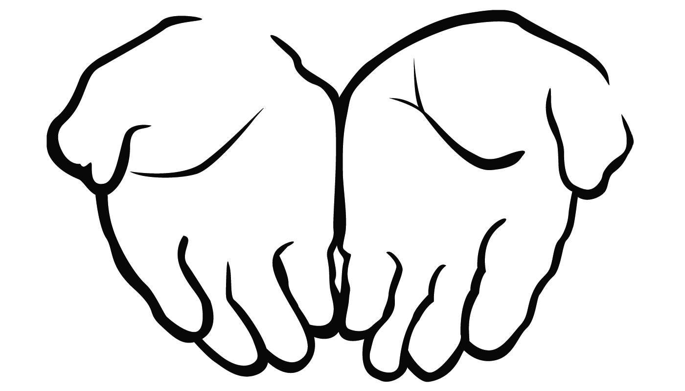 Black-and-white line drawing of two hands clasped in a firm handshake, symbolizing agreement or partnership.