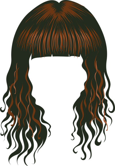 black wigs clip art