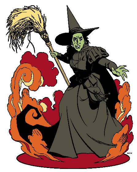 wicked witch of the west melting clipart