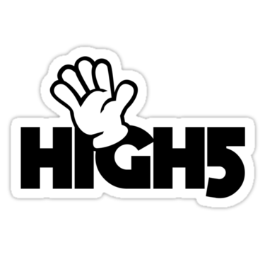 Cartoon High Five Clipart 