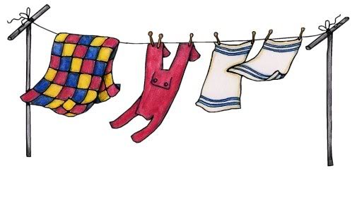 clothes on clothesline clipart - Clip Art Library