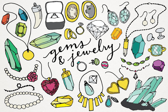 Gems & Jewelry Illustration - Hand-Drawn Collection for Design and Inspiration