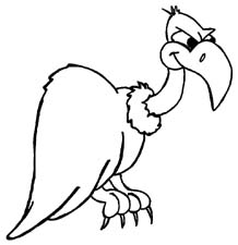 vulture black and white clipart