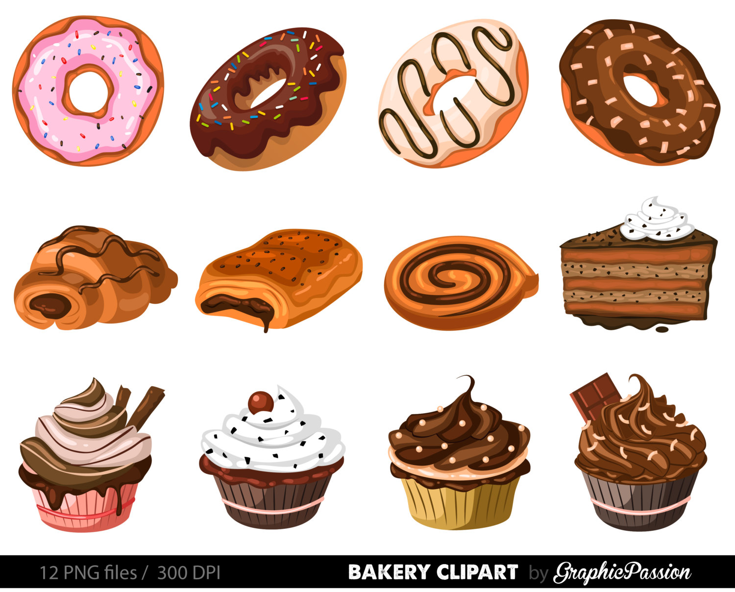 Pastry Clipart Images - Free Download on Freepik