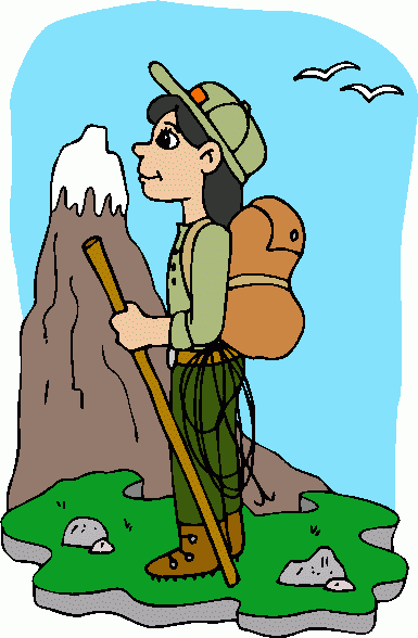 mountain hiker clipart