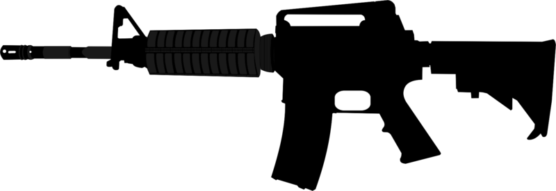 Assault Rifle Clipart M 4 Silhouette Clip Art By