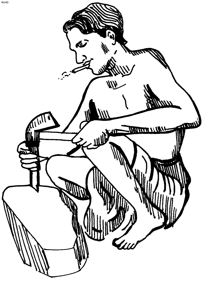 Traditional Woodcarving Craftsperson at Work