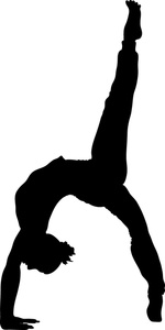 Gymnastics Clipart Black And White 