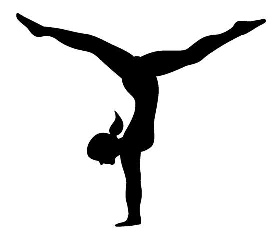 Gymnast Handstand Silhouette - Athletic Pose & Balance Illustration