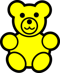 Yellow Bear Clipart