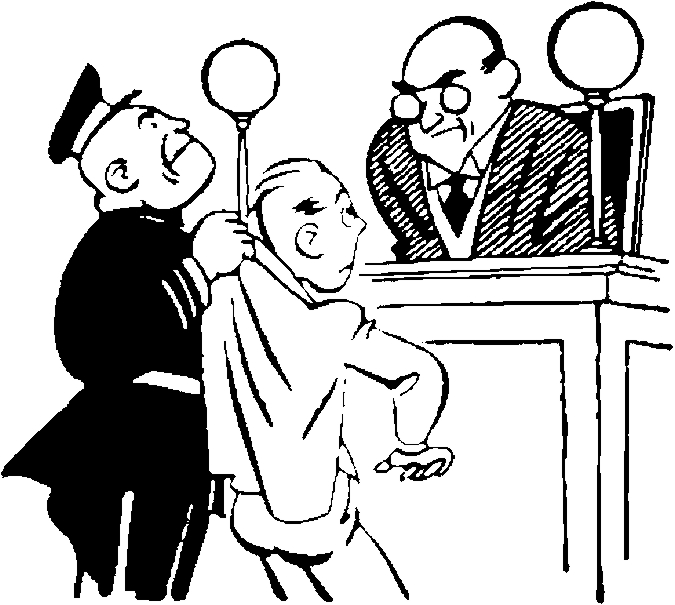 cartoon courtroom scene