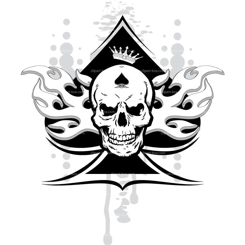 skull ace of spades tattoo designs - Clip Art Library