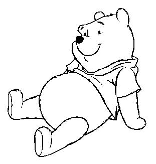 classic winnie the pooh clipart black and white