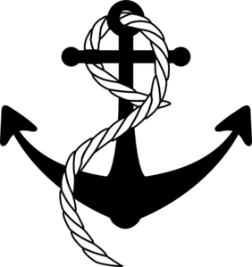White twisted rope forming a stylized question mark on black background