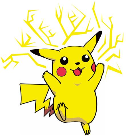 pikachu with lightning bolts - Clip Art Library