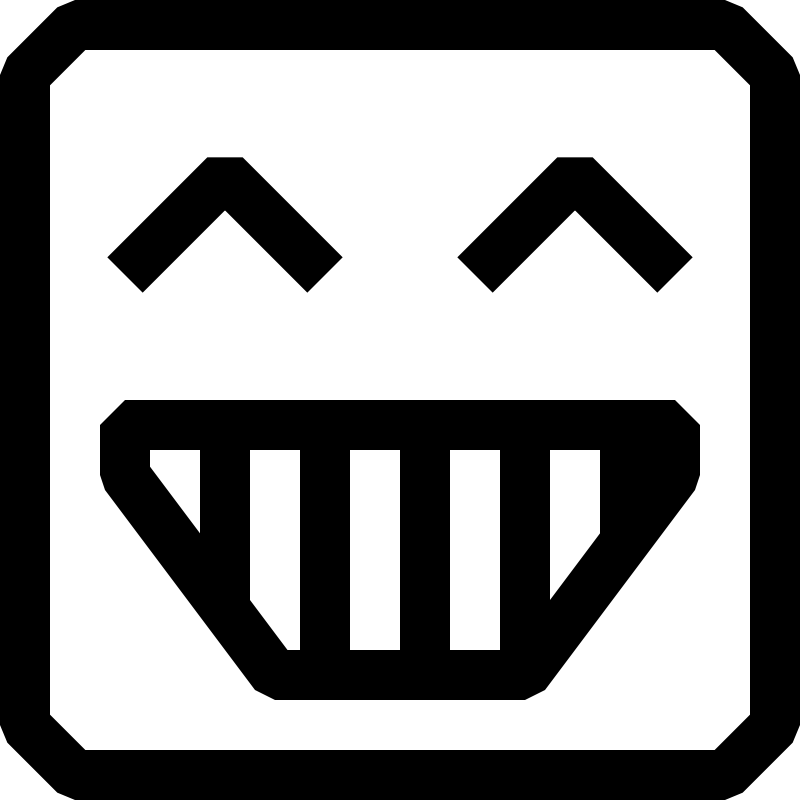 Pixel-art coffee cup with steam arrows and open lid, minimalist black-and-white design.