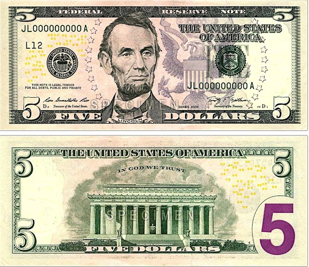 Collection 103+ Pictures Whose Face Is On The Five Dollar Bill Superb