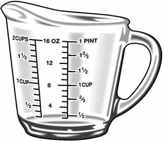dry measuring cups clipart