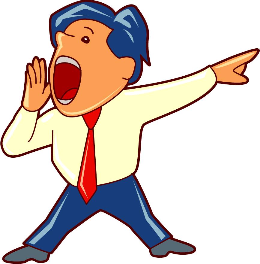 free shouting clipart