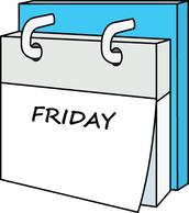 Friday calendar clipart