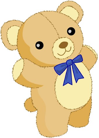 Adorable Teddy Bear Illustration - Free Clipart for Kids & Greeting Cards