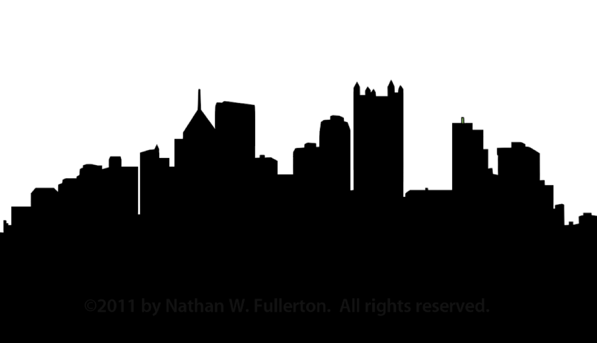 Pittsburgh Skyline Silhouette - Iconic Urban Skyline Art