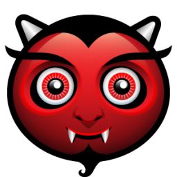 Devil With Fangs Icon, PNG ClipArt Image 