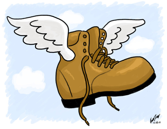 wacky wednesday flying shoe - Clip Art Library