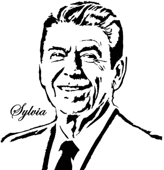 Reagan Ronald Clipart Drawing Easy Cliparts Leave Clip Drawings ...
