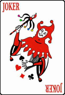 Joker On Card Clipart 