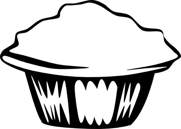 Muffin Clipart Black And White 