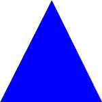 Blue Triangle Icon - Simple Geometric Shape for Design & UI