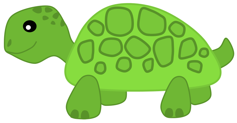 Cute Green Turtle Illustration for Kids’ Education & Design Projects