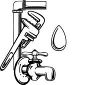plumbing clip art black and white