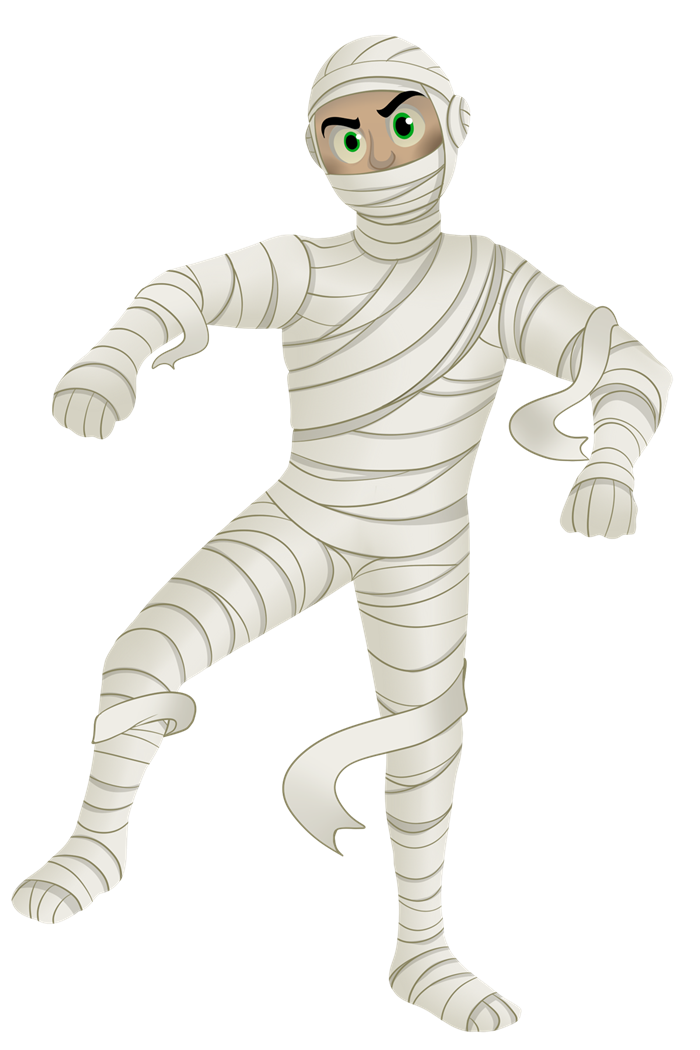 Cartoon Mummy Black Background Clip Art Library