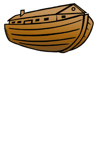 Noah’s Ark Illustration - Classic Wooden Boat Design