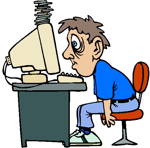 working at desk clipart