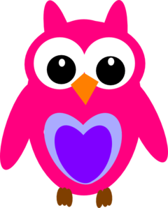 Cute Pink Owl with Heart - Free Clipart for Kids & Design Projects