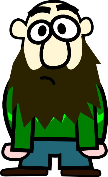 Bald Man With Beard Cartoon Clip Art