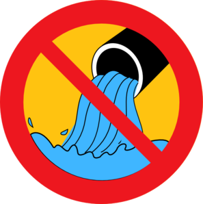 No Wastewater Discharge Symbol - Environmental Compliance Icon