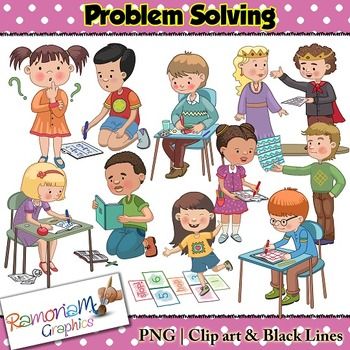Diverse group of children engaged in problem-solving activities like drawing, reading, and collaborating at desks.